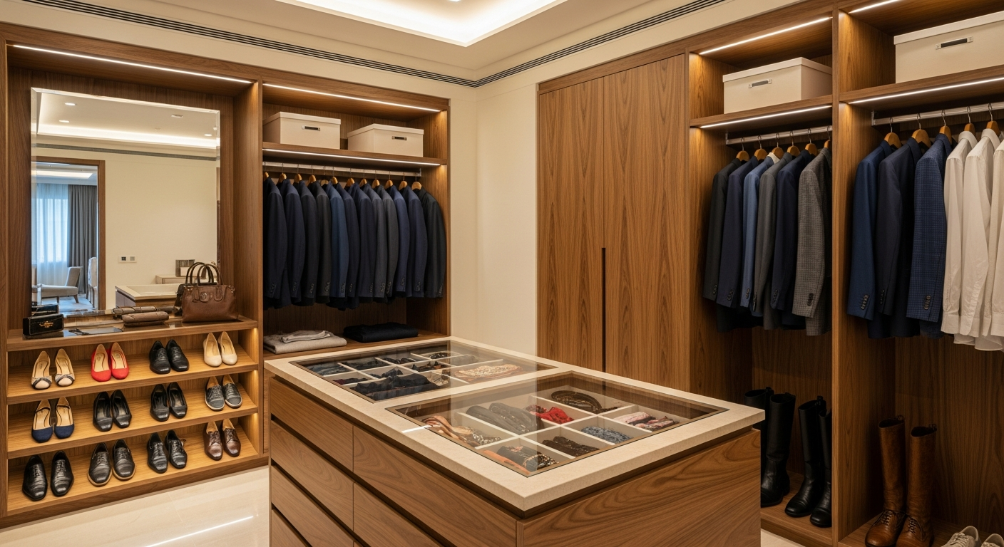 Walk-In Wardrobe Design for Master Bedrooms